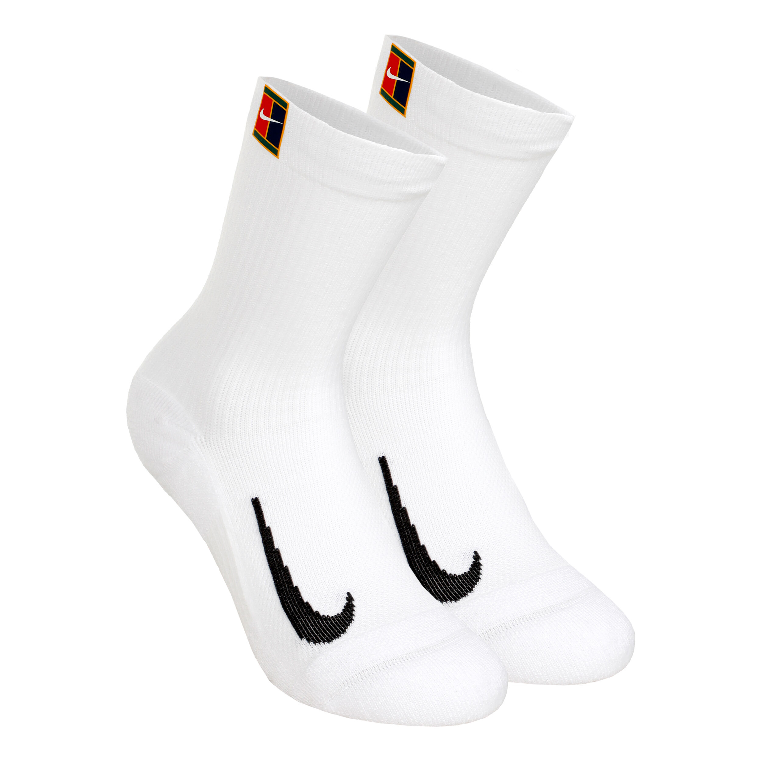 Buy Nike Court Multiplier Cushioned Chaussettes De Tennis Pack De 2 Unites Blanc Noir online Tennis Point FR