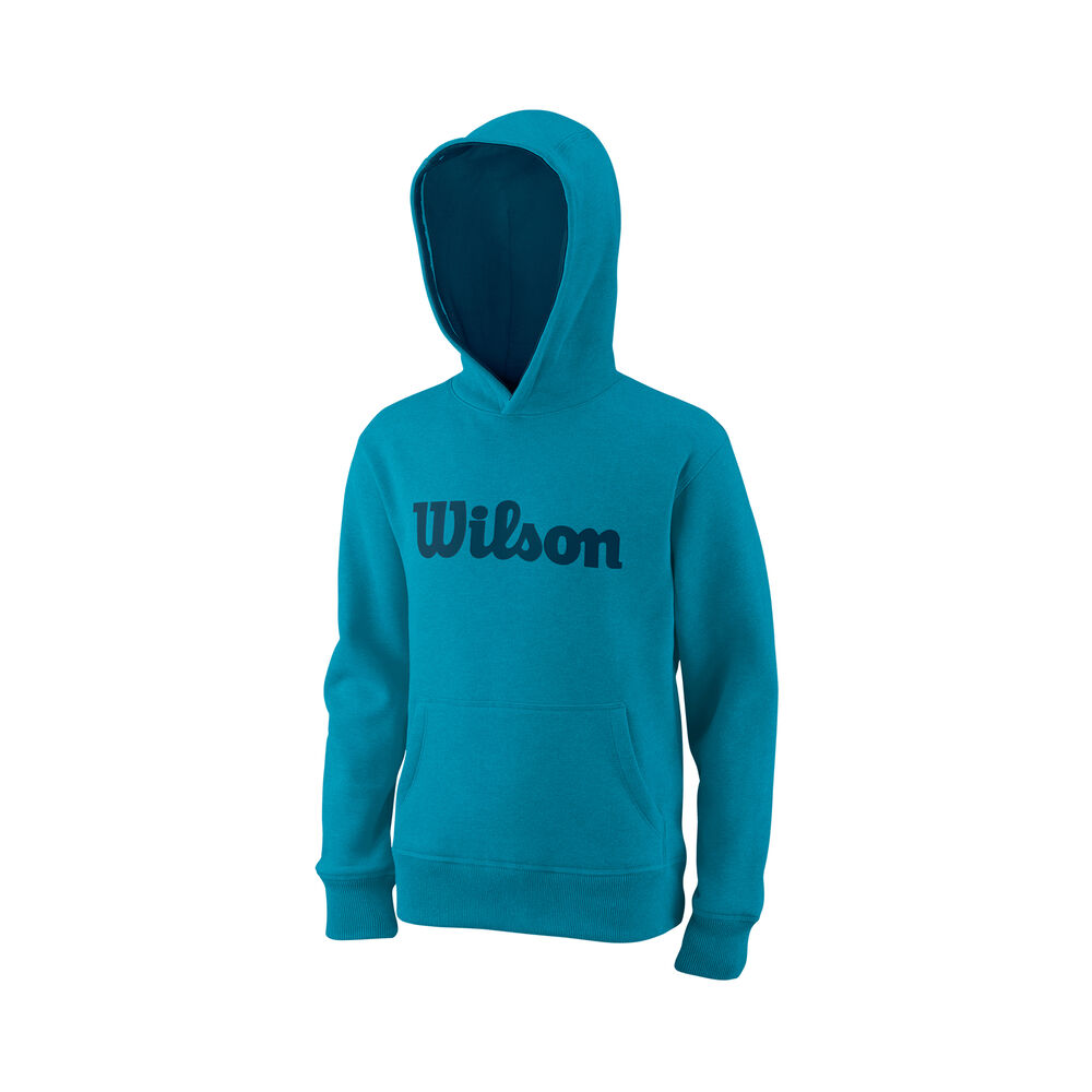 Wilson Script Cotton Po Sweat à Capuche Enfants - Bleu , Bleu Foncé