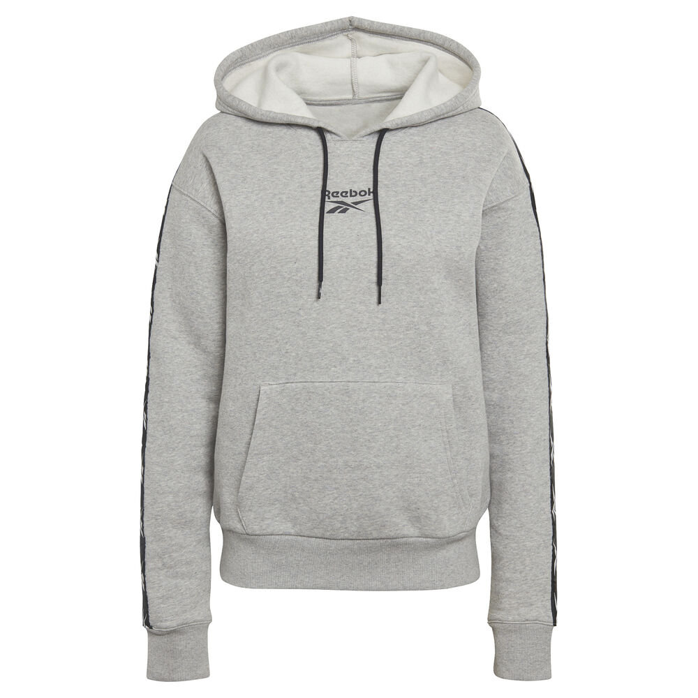 Reebok Tape Pack Sweat à Capuche Femmes - Gris Clair , Noir