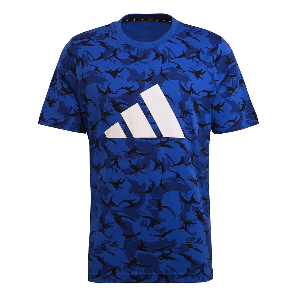 adidas Freelift Camo T-shirt Hommes - Bleu , Blanc