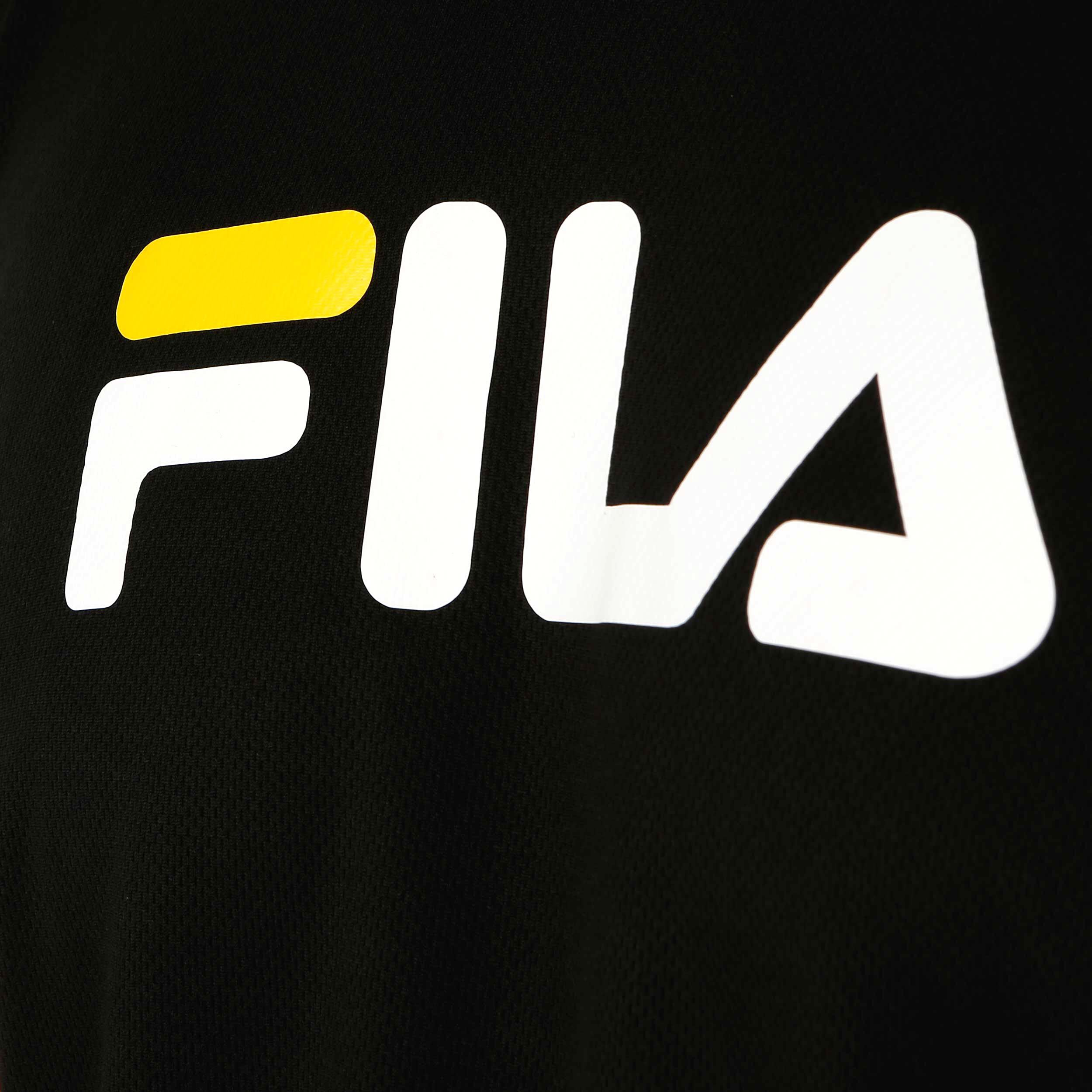 Buy Fila Logo T shirt Hommes Noir Blanc online Tennis Point FR