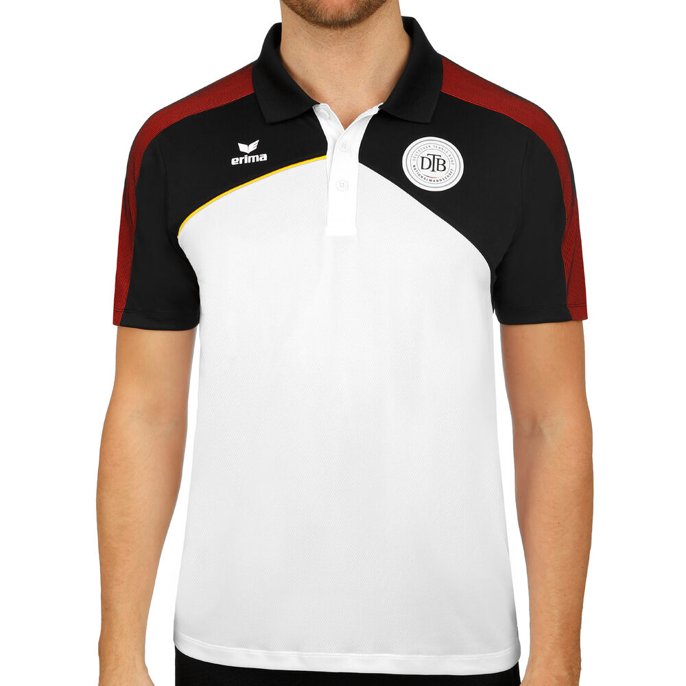 Erima Premium One 2.0 Funktion DTB Polo Hommes - Blanc , Noir
