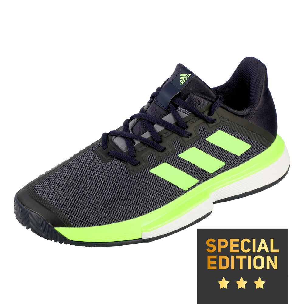 adidas Sole Match Bounce Chaussure Terre Battue Edition Spéciale Hommes - Bleu Foncé , Vert