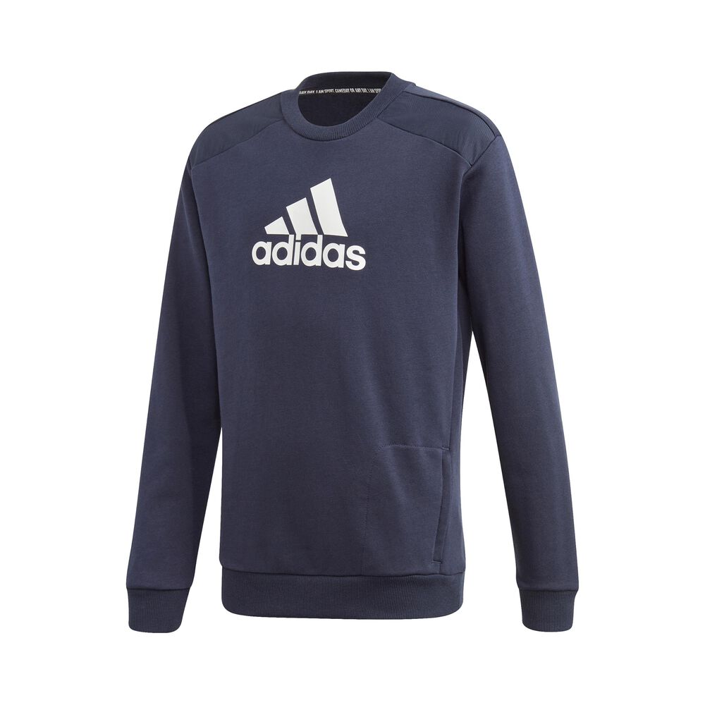 adidas Badge Of Sport Sweat-shirt Enfants - Bleu Foncé , Blanc