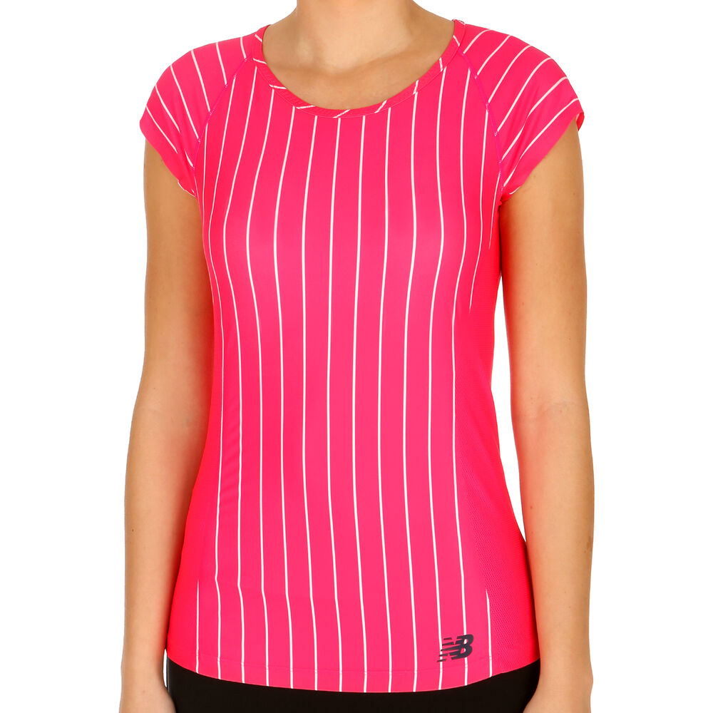 New Balance Somerset Cap T-shirt Femmes - Pink , Blanc