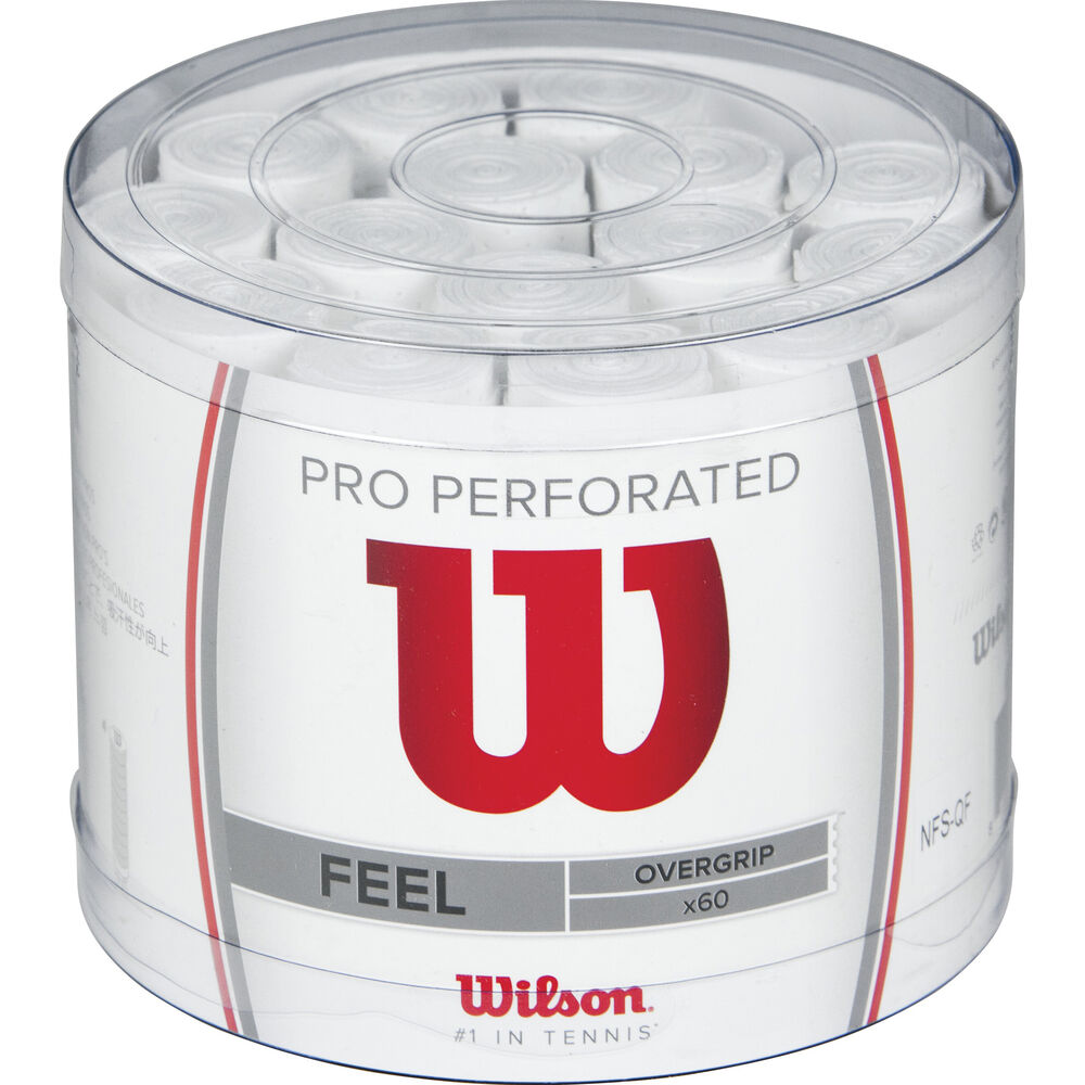 Wilson Pro Overgrip Perforated Pack De 60 - Blanc