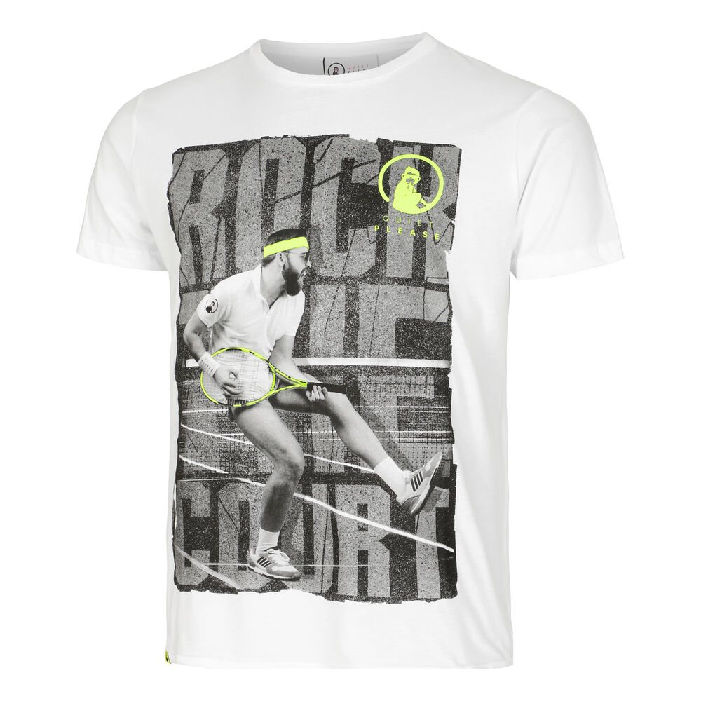 Quiet Please Rock The Court T-shirt Hommes - Blanc , Multicouleur