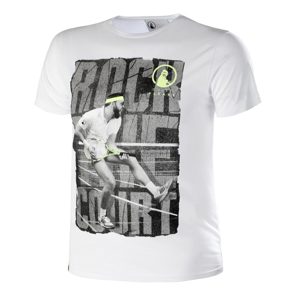 Quiet Please Rock The Court T-shirt Hommes - Blanc , Multicouleur