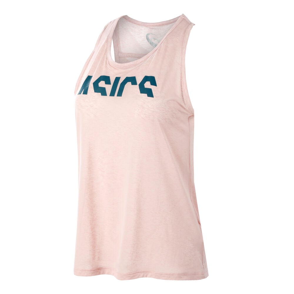 Asics Essential Graphic Débardeur Tank Top Femmes - Rosé, Bleu Petrol
