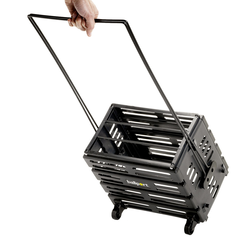 Tourna Ballport Deluxe Wheels 80er Panier à Balles - Noir