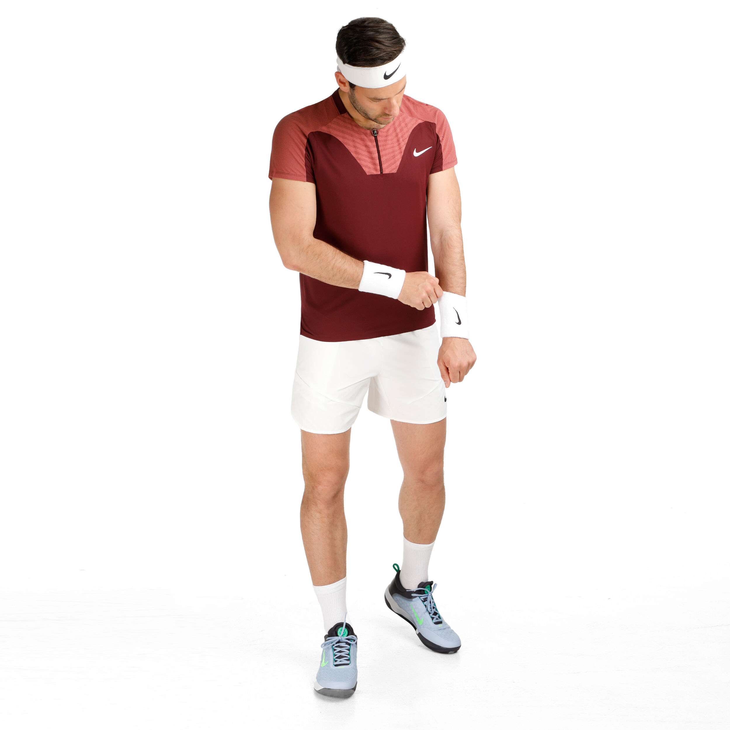 Maroon dri fit polo top