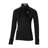 Warmalite Half-Zip Top De Course Femmes-Noir,Noir