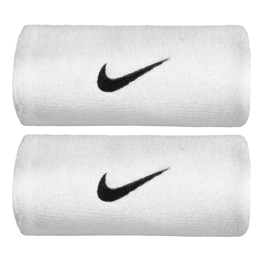 Nike Swoosh Doublewide Poignet Pack De 2 Unités - Blanc , Noir