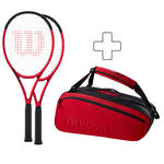 Lot De Raquettes Wilson 2x Clash 100 Pro V2.0 plus Schlägertasche
