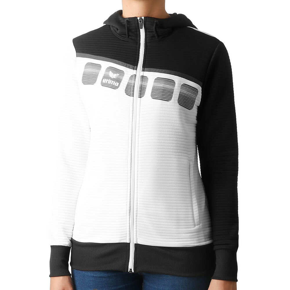 Erima 5-C Veste De Survêtement Femmes - Blanc , Noir