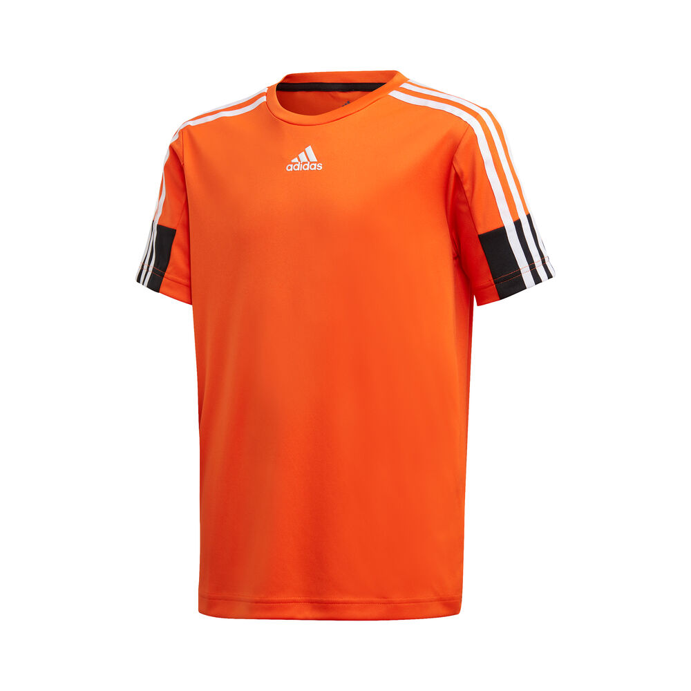 adidas A.Rdy 3-Stripes T-shirt Garçons - Orange , Blanc