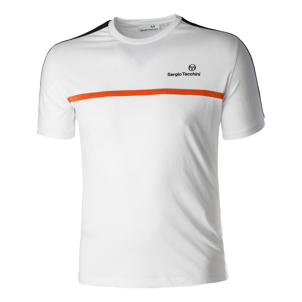 Sergio Tacchini Nolwen T-shirt Hommes - Blanc , Orange