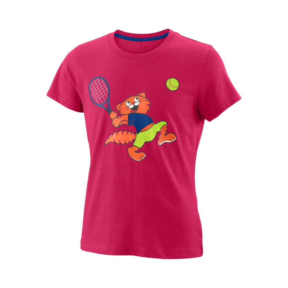 Wilson Tabby Tech T-shirt Filles - Pink , Multicouleur