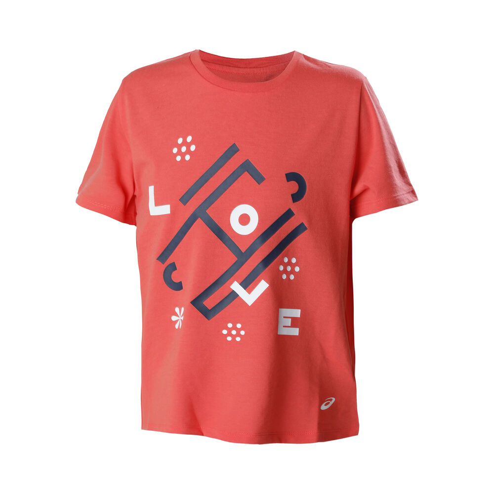 Asics T-shirt Filles - Pink , Noir