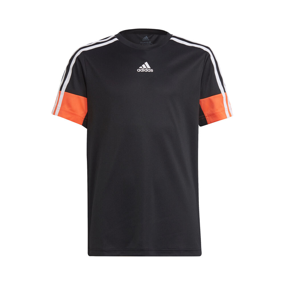 adidas AeroReady 3-Stripes T-shirt Garçons - Noir , Orange