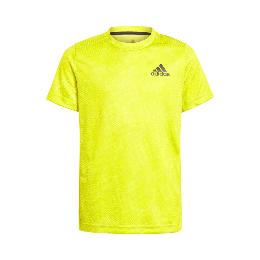 adidas OZ T-shirt Garçons - Jaune Citron , Noir