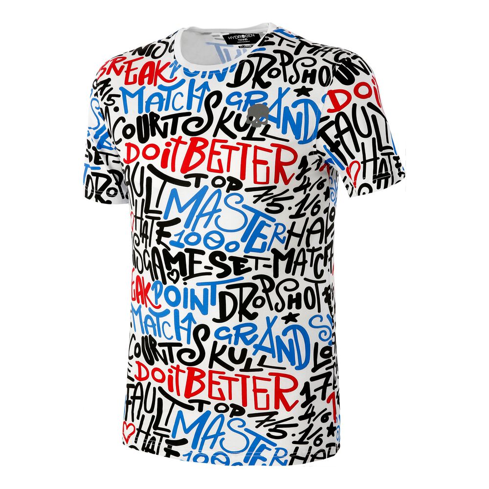 Hydrogen Graffiti T-shirt Hommes - Blanc , Multicouleur