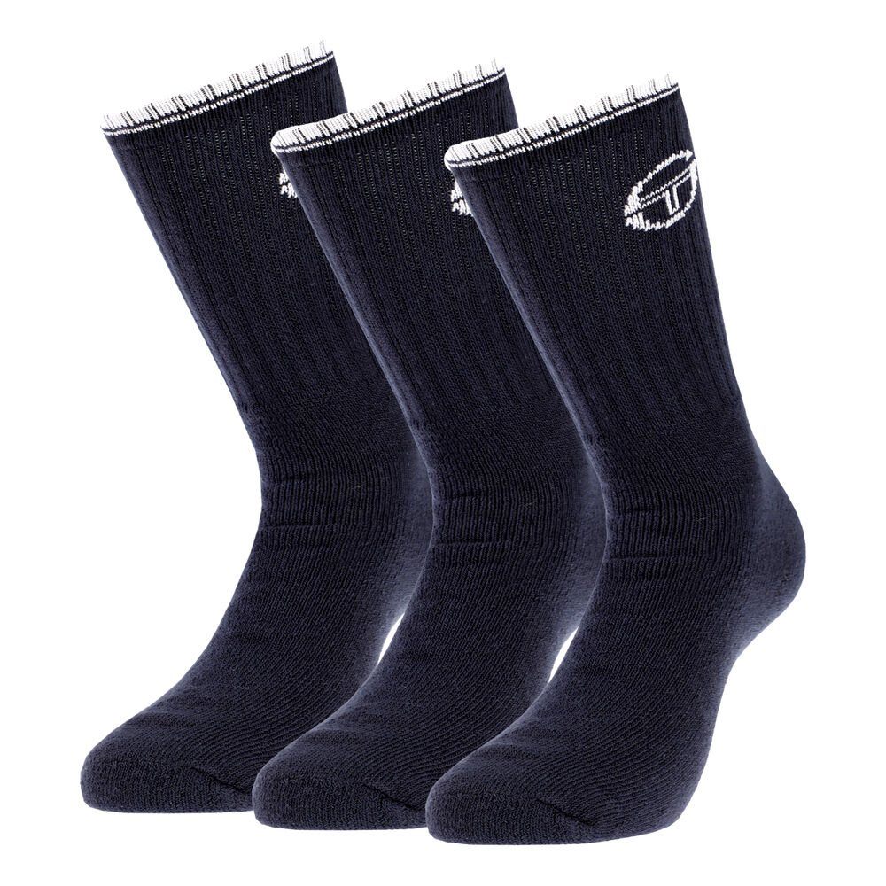Sergio Tacchini Terry Tennis Chaussettes De Tennis Hommes - Bleu Foncé , Blanc