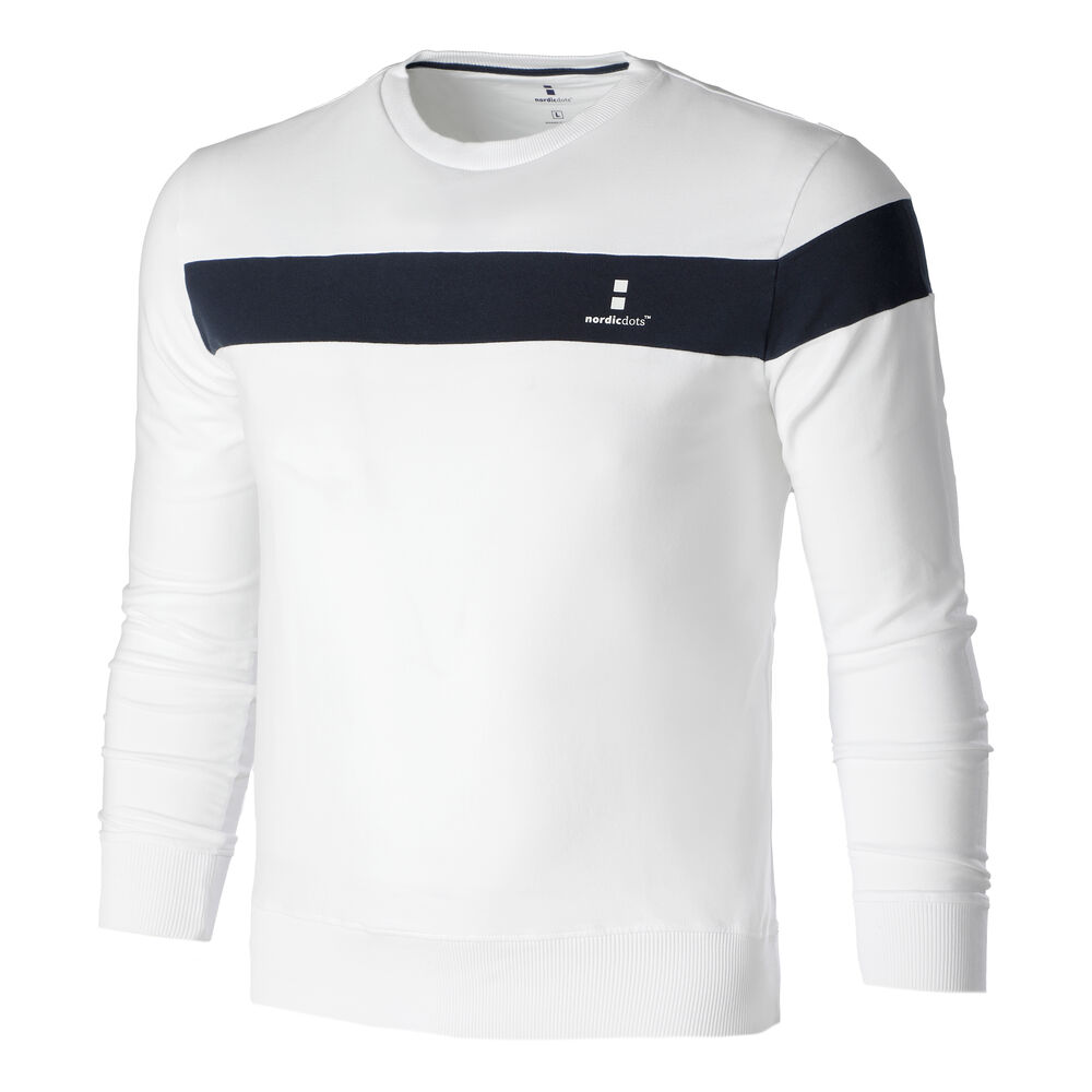 Nordicdots Base Sweat-shirt Hommes - Blanc , Bleu Foncé