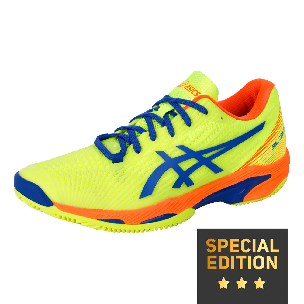 Asics Solution Speed FF 2 Chaussure Terre Battue Edition Spéciale Hommes - Jaunes Fluo , Bleu