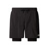 Sunriser 2in1 6in Short De Running Hommes-Noir