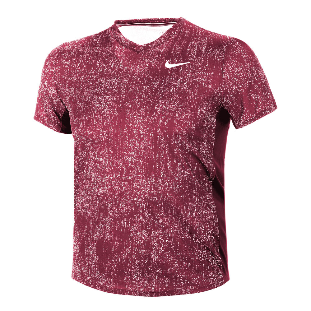 Nike Dry Victory Print T-shirt Hommes - Rouge Foncé , Blanc