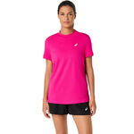 Vêtements ASICS ASICS Court T-shirt Femmes-Pink