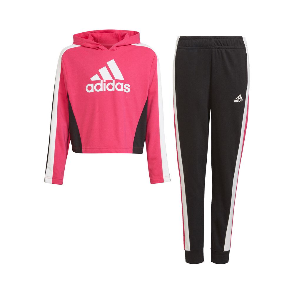 adidas Hooded Crop Survêtement Enfants - Pink , Noir