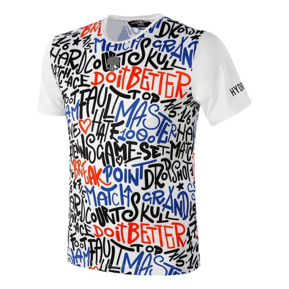 Hydrogen Tech Graffiti T-shirt Hommes - Blanc , Multicouleur