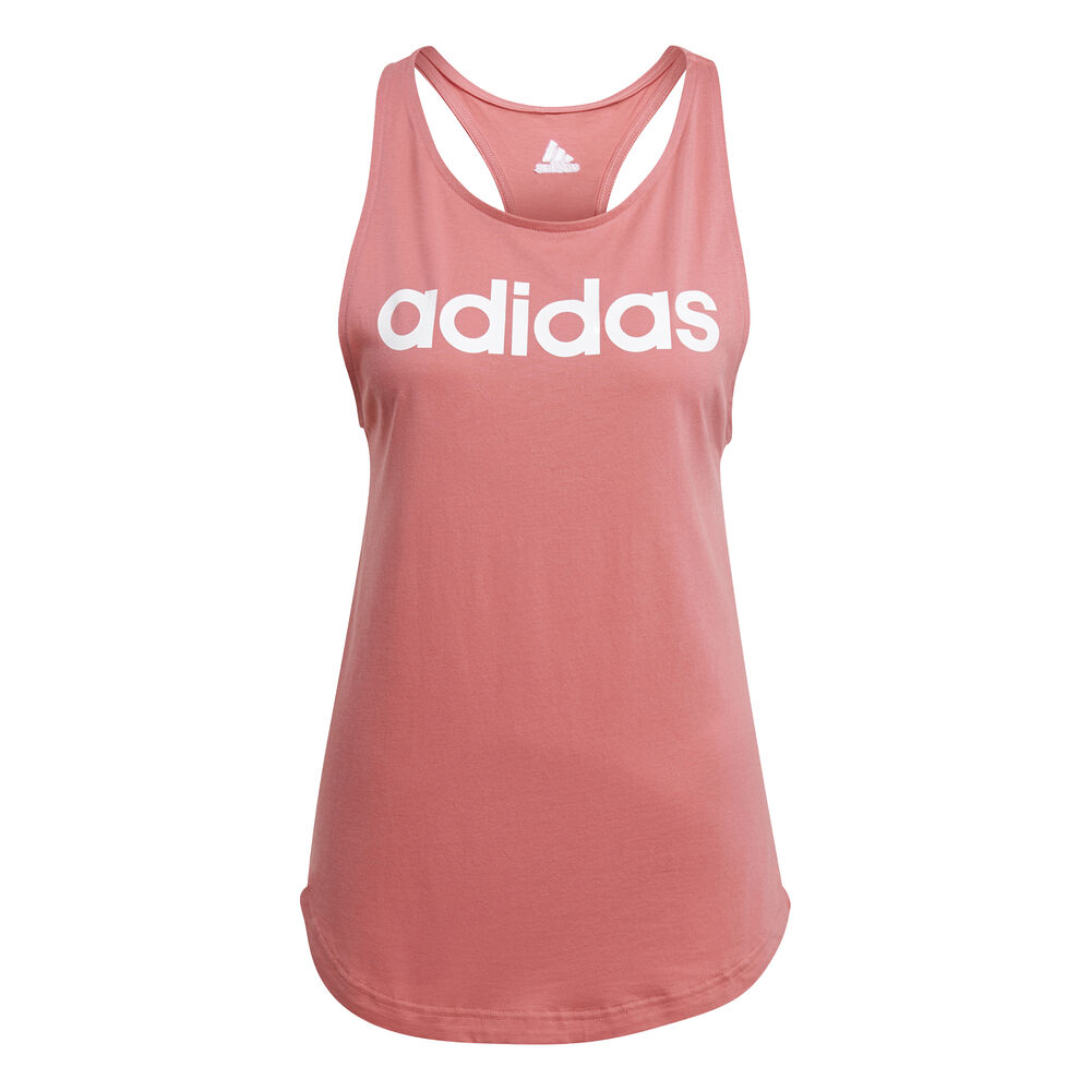 adidas Linear Débardeur Tank Top Femmes - Rosé, Blanc