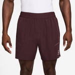 V&ecirc;tements Nike Nike Sinner Court Dri-FIT Advantage 6in Shorts Hommes - rouge fonc&eacute;, blanc