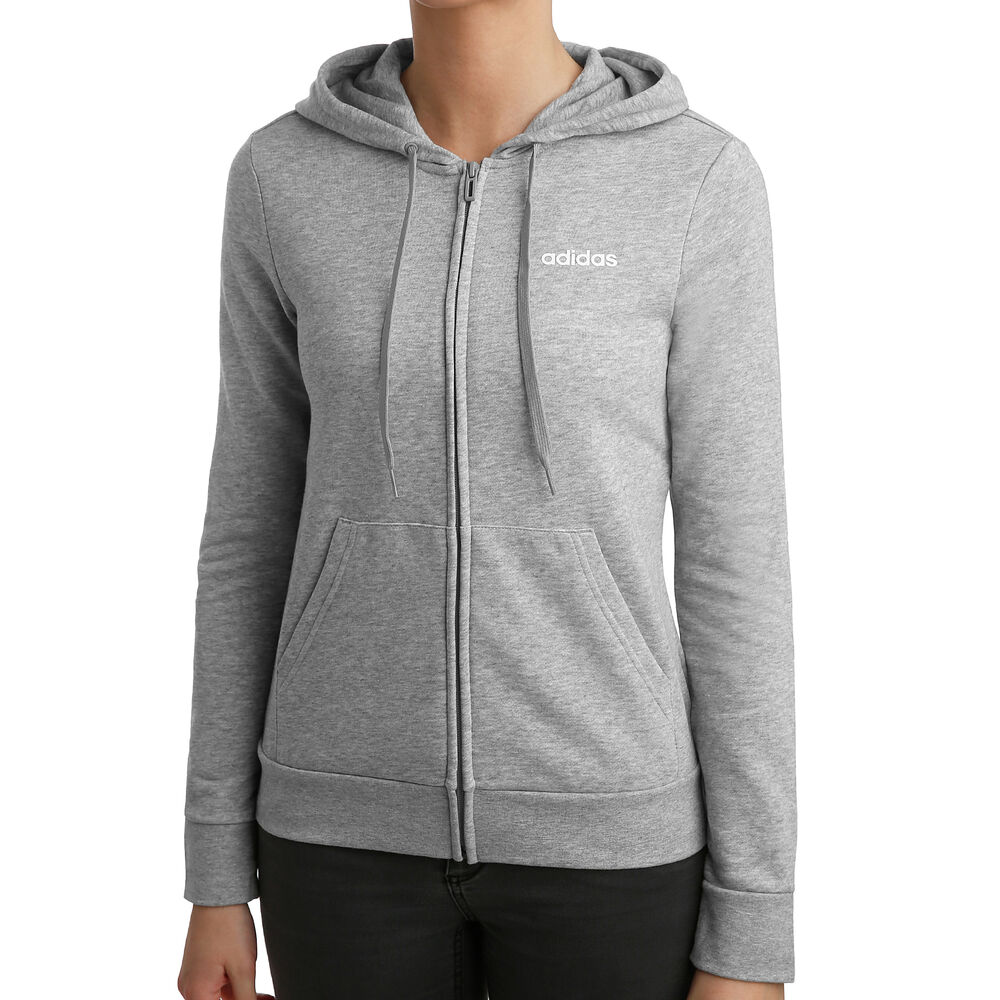 adidas Essentials Plain Gilet En Coton Femmes - Gris Clair , Blanc