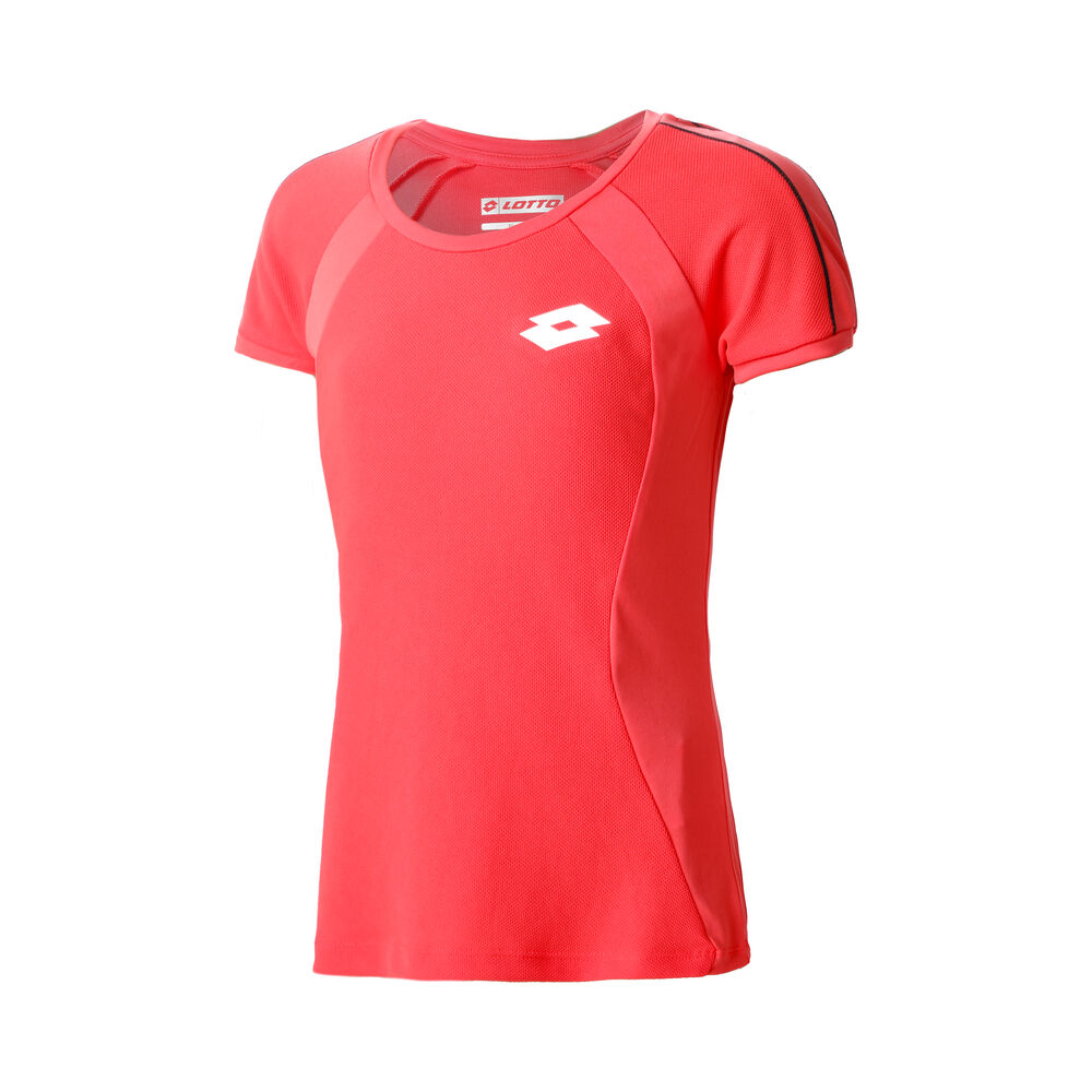 Lotto Squadra PL T-shirt Filles - Corail , Blanc