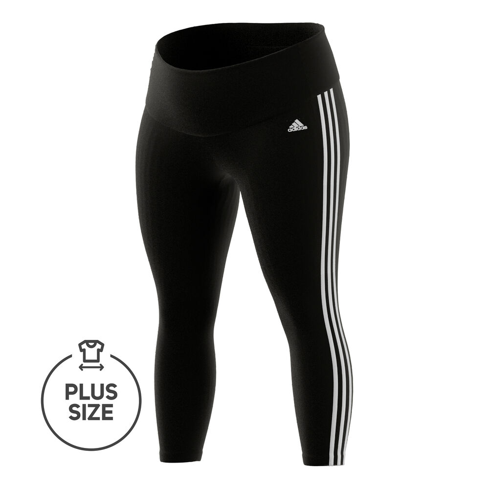 adidas 3-Stripes 7/8 Plus Size Collant Tight Femmes - Noir , Blanc